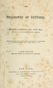 Cover of: The philosophy of rhetoric