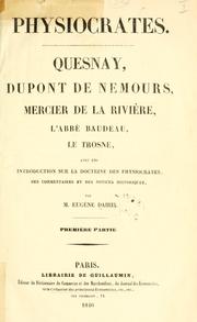 Cover of: Physiocrates by Eugène Daire