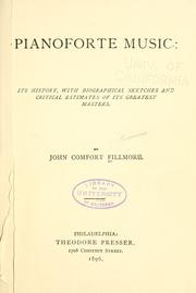 Pianoforte music: its history by John Comfort Fillmore