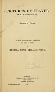 Cover of: Pictures of travel by Heinrich Heine