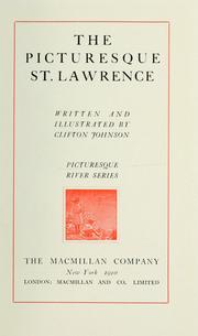 Cover of: The picturesque St. Lawrence