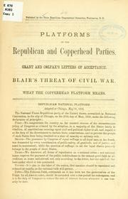 Cover of: Platforms of the Republican and Copperland parties.