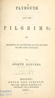 Cover of: Plymouth and the pilgrims; or, Incidents of adventure in the history of the first settlers. by Joseph Banvard