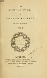 Cover of: Poetical works. by Edmund Spenser