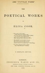 Cover of: Poetical works. by Eliza Cook