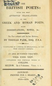 Cover of: Poetical works.: Collated with the best editions