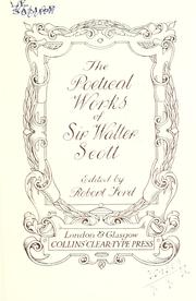 Cover of: Poetical works. by Sir Walter Scott, Sir Walter Scott