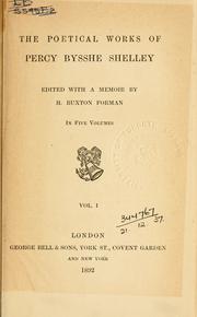 Cover of: Poetical works by Percy Bysshe Shelley