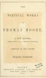 Cover of: Poetical works. by Thomas Moore