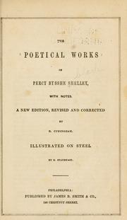 Cover of: The poetical works of Percy Bysshe Shelley by Percy Bysshe Shelley