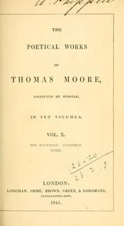 Cover of: poetical works of Thomas Moore, collected by himself.