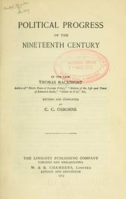 Cover of: Political progress of the nineteenth century.