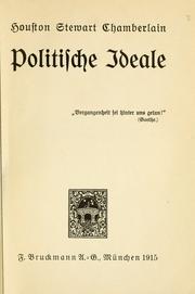 Cover of: Politische Ideale ... by Houston Stewart Chamberlain