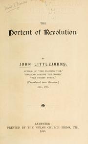 Cover of: The portent of revolution.