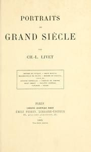 Cover of: Portraits du grand siècle.