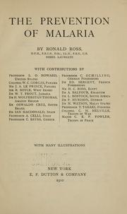 Cover of: The prevention of malaria