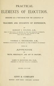 Cover of: Practical elements of elocution