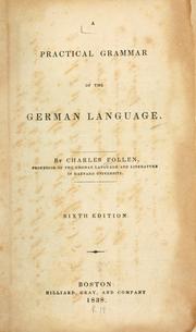 Cover of: A practical grammar of the German language.