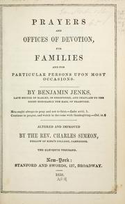 Cover of: Prayers and offices of devotion: for families and for particular persons upon most occasions.