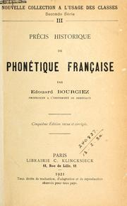 Cover of: Précis historique de phonétique française.