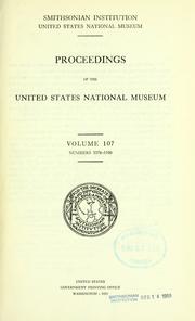 Cover of: Proceedings of the United States National Museum. by United States National Museum., United States National Museum.