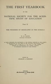 Cover of: The progress of geography in the schools