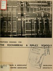 Cover of: Proposed housing for the rochambeau and ripley schools. by E. Denis Walsh & Associates., E. Denis Walsh & Associates.