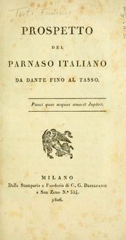 Cover of: Prospetto del Parnaso italiano da Dante fina al Tasso