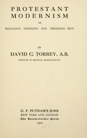 Cover of: Protestant modernism by David C. Torrey, David C. Torrey