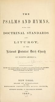 Cover of: The Psalms and hymns by Reformed Church in America., Reformed Church in America.