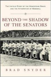 Cover of: Beyond the Shadow of the Senators  by Brad Snyder