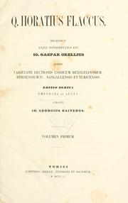 Cover of: Q. Horatius Flaccus by Horace
