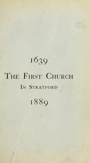 Cover of: quarto-millennial anniversary of the Congregational church of Stratford, Connecticut.