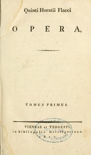 Cover of: Quinti Horatii Flacci Opera by Horace