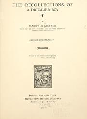 Cover of: The recollections of a drummer-boy by Henry Martyn Kieffer