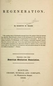 Cover of: Regeneration by Edmund H. Sears