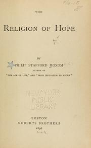 Cover of: The religion of hope