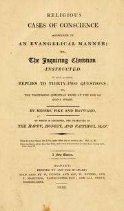 Cover of: Religious cases of conscience answered in an evangelical manner by Samuel Pike