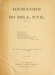Cover of: Remarks by Bill Nye by Bill Nye
