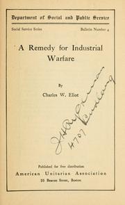 Cover of: remedy for industrial warfare.