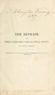 Cover of: The Rephaim, and their connection with Egyptian history