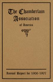 Cover of: Report of annual meeting by Chamberlain Association of America.