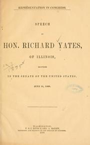 Representation in Congress by Richard Yates