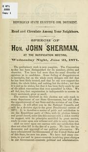 Republican state executive com. document by Sherman, John