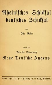 Cover of: Rheinisches schicksal, deutsches schicksal: Der Wald