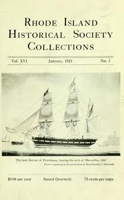 Cover of: Rhode Island Historical Society collections. | Rhode Island Historical Society.