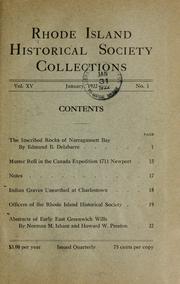 Cover of: Rhode Island Historical Society collections by Rhode Island Historical Society.