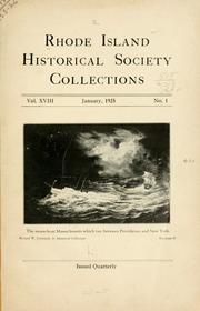 Cover of: Rhode Island Historical Society collections by Rhode Island Historical Society.