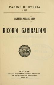 Cover of: Ricordi garibaldini by Giuseppe Cesare Abba