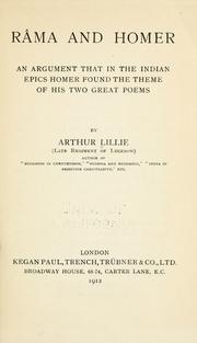 Cover of: Râma and Homer by Lillie, Arthur